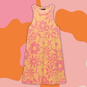 ZARA Jacquard Terrycloth Dress